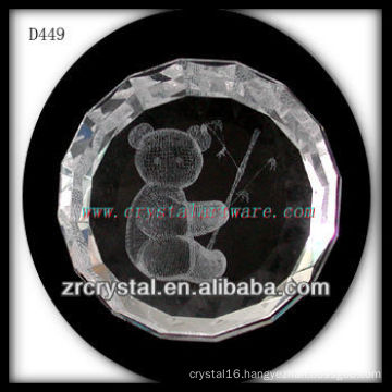 K9 3D Laser Animal Inside Crystal Circle